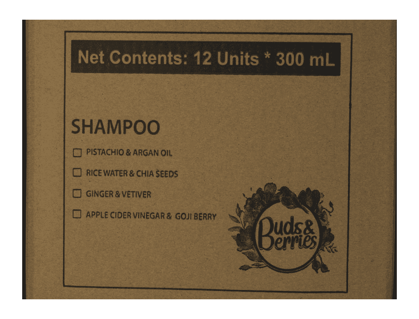 Buds & Berries Luxury Shampoo Packaging