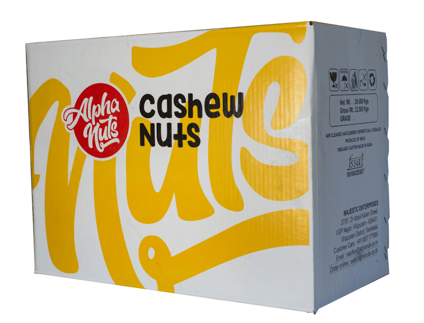 Alpha Cashew Nuts Export Grade Box